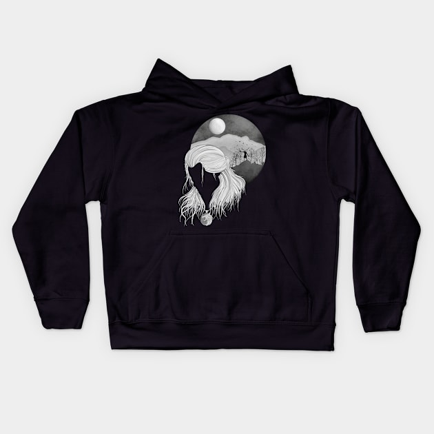 White Wolf Kids Hoodie by Glassstaff